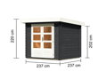 drevený domček KARIBU BASTRUP 2 (33016) antracit LG2809