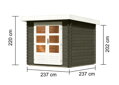 drevený domček KARIBU BASTRUP 2 (38752) sivý LG2847