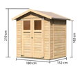 drevený domček KARIBU DAHME 2 (42560) natur LG2947