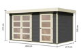 drevený domček KARIBU MÜHLENTRUP 1 (83540) terragrau LG3003