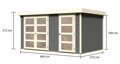 drevený domček KARIBU MÜHLENTRUP 2 (23619) terragrau LG3004