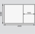 drevený domček KARIBU MÜHLENTRUP 3 (39048) terragrau LG3005