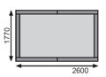 drevený domček KARIBU VERKAUFSHAUS 1 (58489) natur LG3041