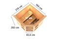 fínska sauna KARIBU AMELIA 1 (66747) LG3045
