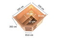 fínska sauna KARIBU AMELIA 3 (66765) LG3046