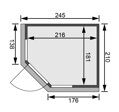 fínska sauna KARIBU AMELIA 3 (66765) LG3046