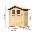 drevený domček KARIBU DAHME 0 (45278) natur LG3069