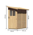 drevený domček KARIBU GÖRLITZ (38746) natur LG3070