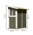 drevený domček KARIBU GÖRLITZ (38747) sivý LG3071