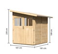 drevený domček KARIBU WANDLITZ 2 (54600) natur LG3072