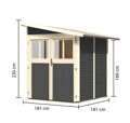 drevený domček KARIBU WANDLITZ 2 (73072) sivý LG3073