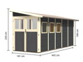 drevený domček KARIBU WANDLITZ 5 (73075) sivý LG3094