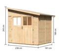 drevený domček KARIBU BOMLITZ 2 (68357) natur LG3096