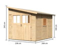 drevený domček KARIBU BOMLITZ 3 (68862) natur LG3137