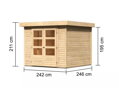 drevený domček KARIBU ASKOLA 3,5 (77715) natur LG3183