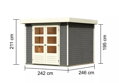 drevený domček KARIBU ASKOLA 3,5 (9141) sivý LG3184