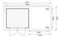 drevený domček KARIBU ASKOLA 3,5 + prístavok 240 cm (48912) antracit LG3188