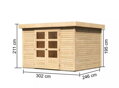 drevený domček KARIBU ASKOLA 5 (73062) natur LG3192