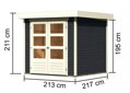 drevený domček KARIBU ASKOLA 2 (38648) antracit LG3204