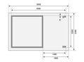 drevený domček KARIBU ASKOLA 2 + prístavok 150 cm (38653) antracit LG3207