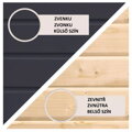 drevený domček KARIBU ASKOLA 2 + prístavok 150 cm (38653) antracit LG3207
