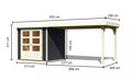 drevený domček KARIBU ASKOLA 2 + prístavok 280 cm (38657) antracit LG3217