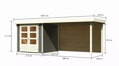 drevený domček KARIBU ASKOLA 2 + prístavok 280 cm vrátane zadnej steny (9168) sivý LG3219