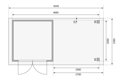 drevený domček KARIBU ASKOLA 2 + prístavok 280 cm vrátane zadnej a bočnej steny (82922) terragrau LG3223