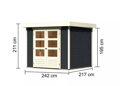 drevený domček KARIBU ASKOLA 3 (38649) antracit LG3226