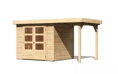 drevený domček KARIBU ASKOLA 3 + prístavok 150 cm (23491) natur LG3227