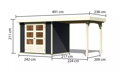 drevený domček KARIBU ASKOLA 3 + prístavok 240 cm (38662) antracit LG3230