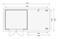 drevený domček KARIBU ASKOLA 3 + prístavok 240 cm vrátane zadnej steny (38663) antracit LG3233