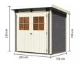 drevený domček KARIBU GLUCKSBURG 2 (68190) terragrau LG3488