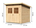 drevený domček KARIBU GLUCKSBURG 3 (57734) natur LG3491