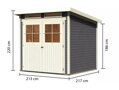 drevený domček KARIBU GLUCKSBURG 3 (68214) terragrau LG3492