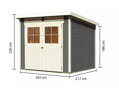 drevený domček KARIBU GLUCKSBURG 4 (68216) terragrau LG3497