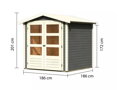 drevený domček KARIBU AMBERG 2 (9221) terragrau LG3503