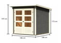 drevený domček KARIBU STOCKACH 2 (77874) terragrau LG3514