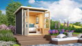 drevený domček KARIBU STOCKACH 2 (77874) terragrau LG3514