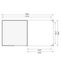 drevený domček KARIBU QUBIC 1 + prístavok 240 cm (79848) terragrau LG3523