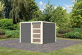 drevený domček KARIBU QUBIC 2 (89394) terragrau LG3525