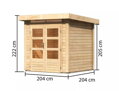 drevený domček KARIBU KANDERN 1 (82984) natur LG3527
