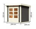 drevený domček KARIBU KANDERN 1 (82985) terragrau LG3528