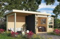 drevený domček KARIBU KANDERN 1 + prístavok 235 cm vrátane zadnej steny (23608) terragrau LG3530