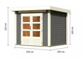 drevený domček KARIBU KANDERN 2 (9226) terragrau LG3533