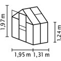 skleník VITAVIA VENUS 2500 číre sklo 3 mm čierny LG3537