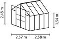 skleník VITAVIA URANUS 6700 PC 4 mm čierny LG3566