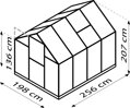 skleník VITAVIA TRITON 5000 PC 6 mm strieborný LG3672