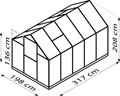 skleník VITAVIA TRITON 6200 PC 4 mm zelený LG3680