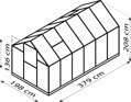 skleník VITAVIA TRITON 7500 PC 4 mm strieborný LG3694
